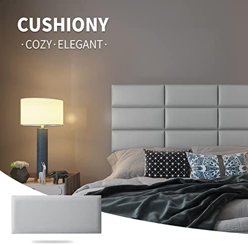 Art3d 4-Pack Peel and Stick Upholstered Headboard, 9.85 x 23.62 in - Image 5