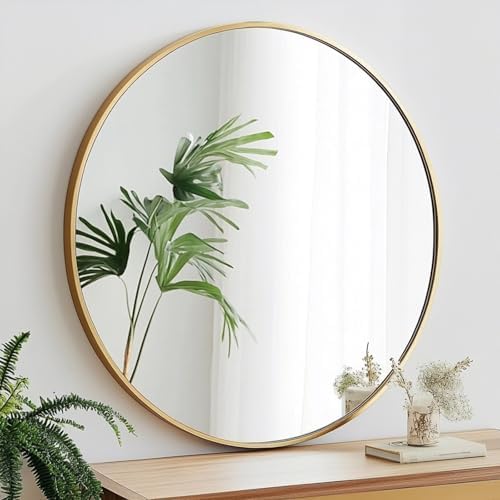 Oruii Small Round Mirror, 18 inch Gold Circle Mirror - Image 7