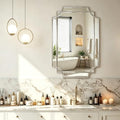 30"x20" Geometric Decorative Beveled Mirror by ReflectPerfectionEveryDay