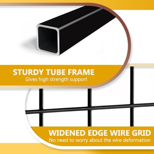 2 Packs 3' x 6' Grid Wall Panels Standing Wire Grid, Sturdy Display Rack - Image 4
