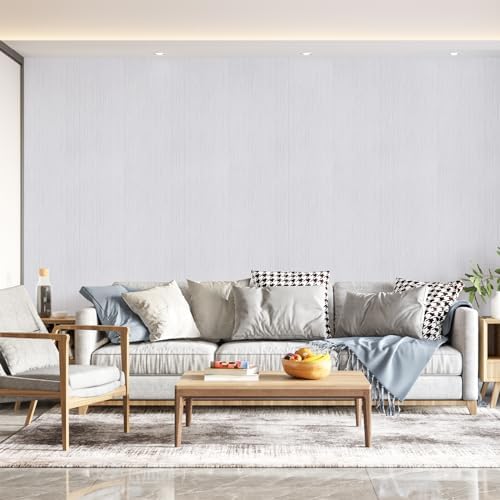 White Grasscloth Peel and Stick Wallpaper A Set of 23.6" X 480" Self-Adhesive - Image 4
