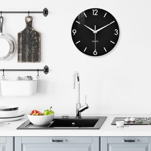 XFM Minimalist Wall Clocks Battery Operated 20 Inch Large Black - Image 5