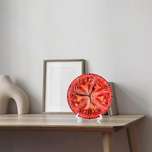 Tomato Wall Clock 10 Inch Battery Operated Tomato Slice Fresh Fruit Vegetable - Image 7