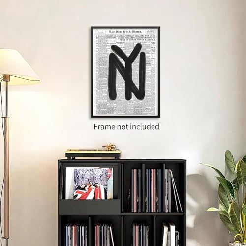 noxozoqm Black and White Newspaper Wall Art Vintage New York City Poster Trendy - Image 3