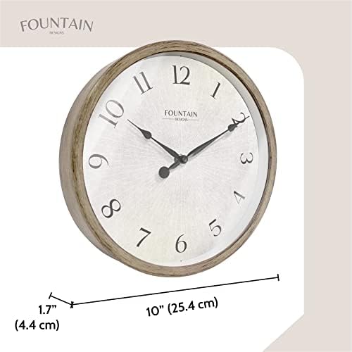 10" Silent Modern Farmhouse Wall Clock - Image 5