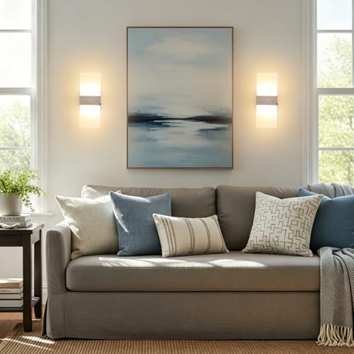 Motion Sensor Wall Sconce Set of 2, Hardwired Indoor Wall Lights - Image 7