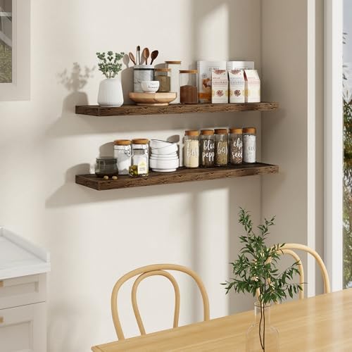 Fun Memories 48 Inch Floating Shelves, 9.3 Inch Deep Wall Shelves - Image 2