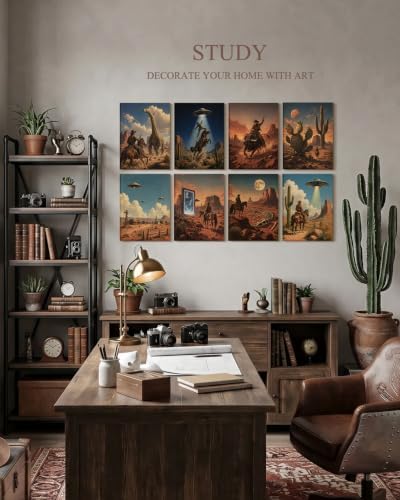 VIYYIEA Acoustic Art Wall Panel, Western Cowboys Sound Absorbing Panels - Image 2