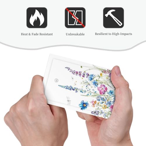 Light Switch Cover Plate Boho Colorful Flowers Plants And Dragonflies 1 Gang No - Image 6