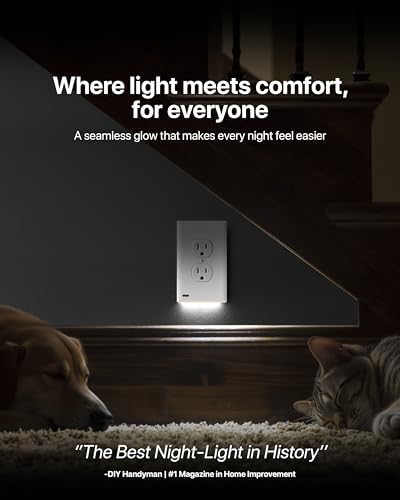 2 Pack - SnapPower GuideLight - Night Light - Electrical Outlet Wall Plate - - Image 2