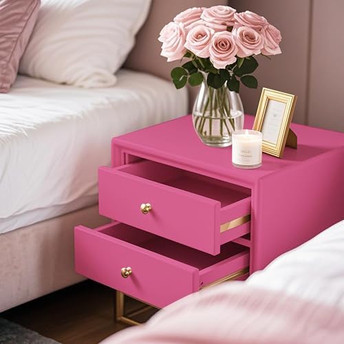 Ismoon 17.7inx197in Pink Wallpaper Peel and Stick Wallpaper Pink Contact Paper - Image 5