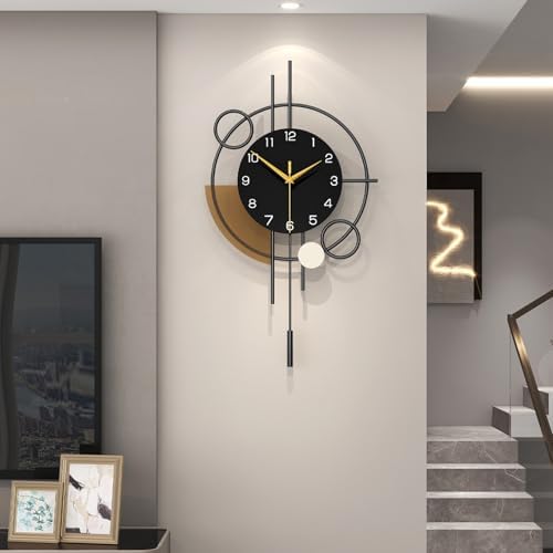 Large Wall Clock Decorative Pendulum Wall Clock Battery Operated by CreativeWallClock