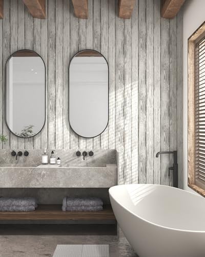 Wood Wallpaper Peel and Stick Shiplap Contact Paper 17.3" × 78.8" - Image 2
