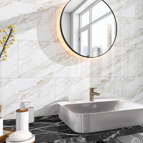 Marble Peel and Stick Backsplash 23.6 x11.8 in - Image 3