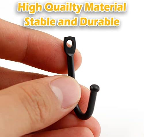 Bonsicoky 10 Pcs Black Single Prong Wrought Iron Hooks - Image 3