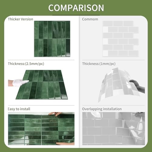 10 Sheets Upgraded Thicker Design Subway Tile Peel and Stick Backsplash - Image 4