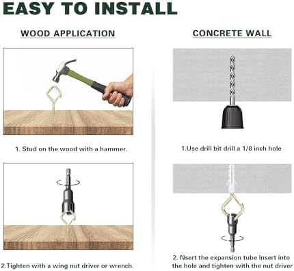 2.36IN Ceiling Hooks for Hanging Plants, Hanging Hooks - Image 5