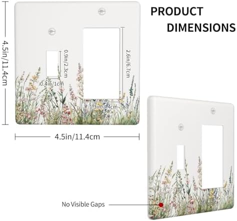 Outlet Covers Boho Wildflower Green Leaves Rustic Floral Botanical 1 Toggle 1 - Image 4