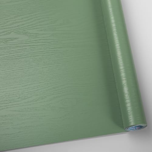 Green Contact Paper Peel and Stick Self Adhesive Wood Grain Wallpaper by Abyssaly