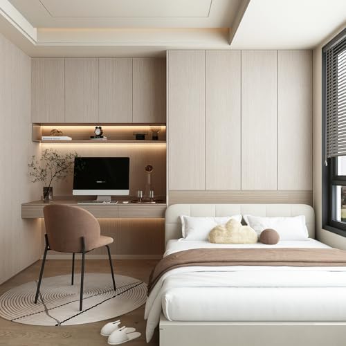 15.74"x354.3" Beige Wood Wallpaper Peel and Stick Faux Wood Contact Paper - Image 6