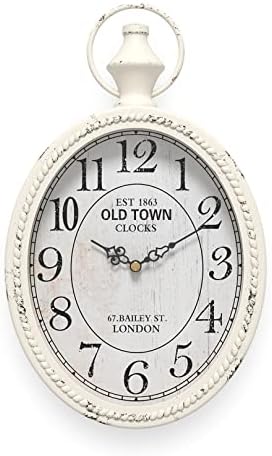 Menterry Small Retro Oval Wall Clock Antique Old Design by Menterry