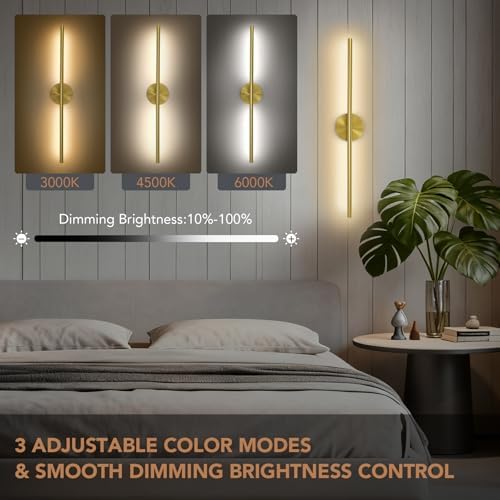 TONYFUL Battery Operated Wall Sconce Set of 2, Rechargeable Wall Lamp - Image 2