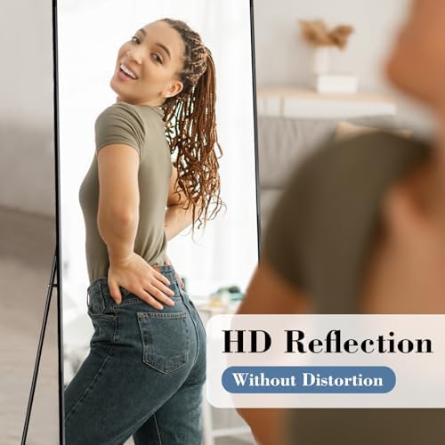 DUMOS Mirror Full Length Floor, 65x24 Inch Full Body Standing Mirror - Image 3