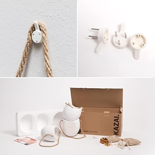 Kazai. Wall Planters -Ellie- | Hanging Ceramic Plant Pots 3 Pieces | Wall - Image 6