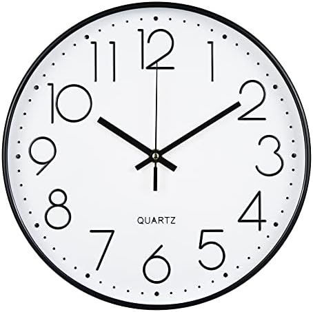 12 Inch Silent Wall Clocks Battery Operated Non-Ticking Round Clock Modern by SUOHUI
