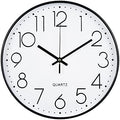 12 Inch Silent Wall Clocks Battery Operated Non-Ticking Round Clock Modern by SUOHUI