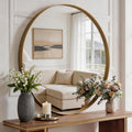 Bathroom Round Mirror for Over Sink, 28 Inch Wall Circle Mirrors by HAPPYMONTLLC