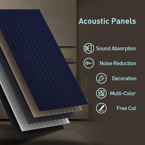 6 Pack Acoustic Panels, 47.2" x 23.6" Sound Proof Panels, Heather Grey - Image 5
