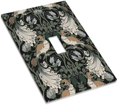 Decorative Light Switch Cover William Morris Vintage Floral Plants And Birds 1 - Image 3