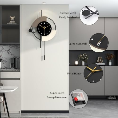 Large Modern Decorative Pendulum Wall Clock - Image 6