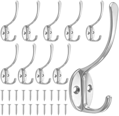 Homanu 10 Pack Coat Hooks Wall Mounted by Homanu
