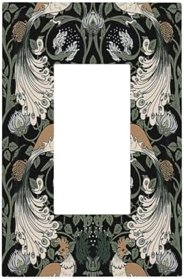 Decorative Outlet Covers William Morris Vintage Floral Plants And Birds 1 Gang by Lightswitchcovers