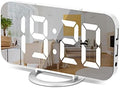 Sukeen Digital Alarm Clock, Modern Mirror Desk Wall Clock by Sukeen