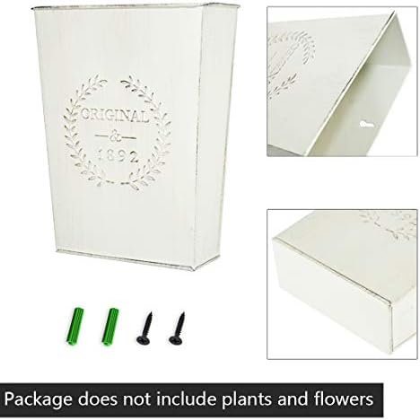 LESEN Set of 2 Farmhouse Metal Wall Planter, Rustic Wall Decor Country Hanging - Image 5
