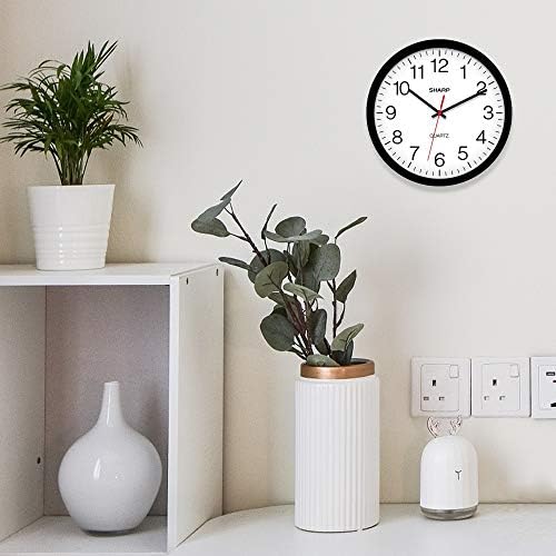 Sharp Wall Clock – Black, Silent Non Ticking 12 Inch Quality Quartz Battery - Image 6