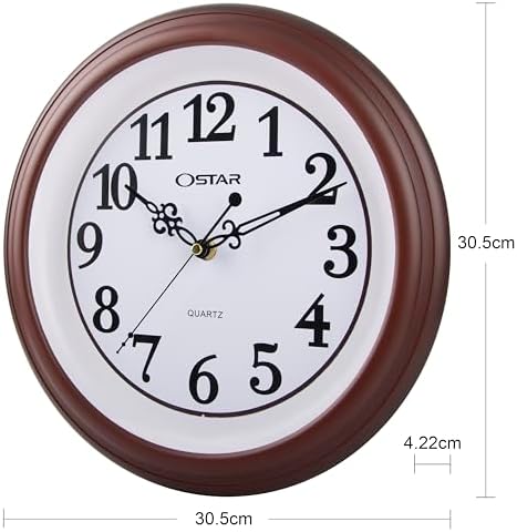 OSTAR 12 Inch Silent Wall Clock Battery Operated - Image 5