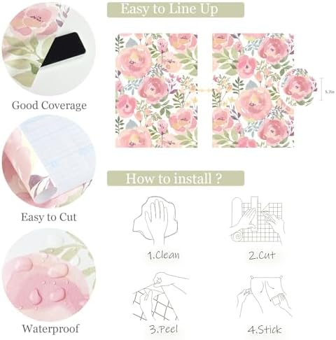 Orainege Peel and Stick Wallpaper Peony Floral Wallpaper Self Adhesive - Image 5