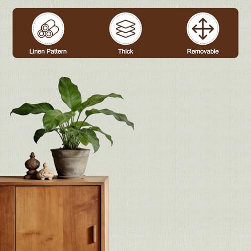 uxcell Grasscloth Linen Textured 60cmx10m/24x394 Thicker Peel Light Green - Image 4