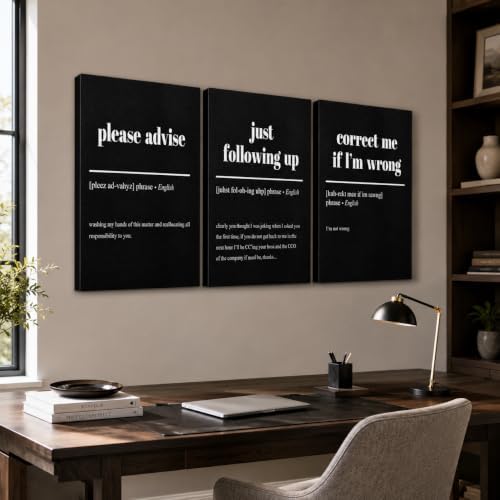 3 Piece Inspirational Canvas Wall Art, Quotes Please Advise by GUTTATYART