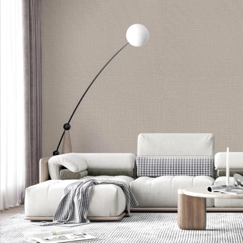 wishFIRE Grasscloth Peel and Stick Wallpaper 23.6"X200" Khaki Contact Paper - Image 4