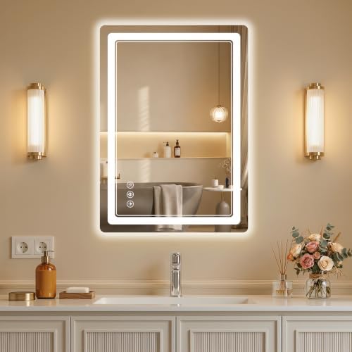 BEAUTYPEAK 20"x28" LED Bathroom Mirror by BEAUTYPEAK