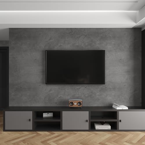 3yecao 31"×157" Darker Grey Black Concrete Cement Contact Paper Extra Thick 3D - Image 5