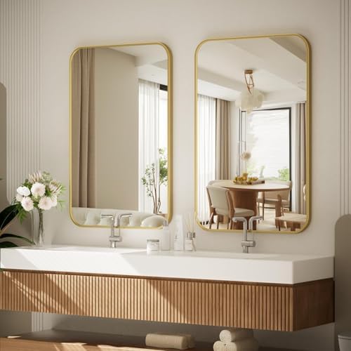 BEAUTYPEAK 26" x 38" Rectangular Aluminum Alloy Frame Wall Mounted Bathroom - Image 5