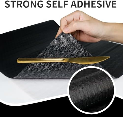 3D Peel and Stick Wallpaper, 15.7" X 118.1" Black Diamond Pattern - Image 4