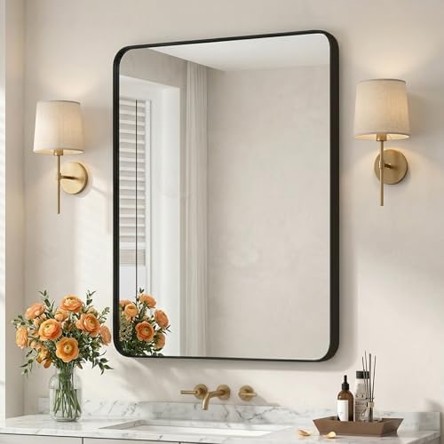 36"x30" Bathroom Vanity Mirror for Wall Aluminum Framed Farmhouse Rectangle by Kosmonia