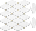 STICKGOO 10 Sheets Peel and Stick Backsplash, Pure White by STICKGOO